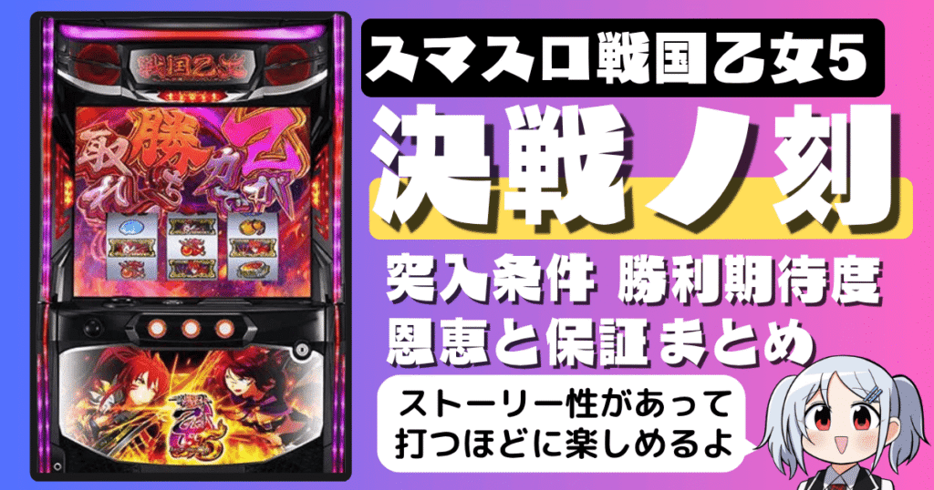 スマスロ戦国乙女5の決戦ノ刻とは？突入条件・勝利期待度・成功時の恩恵・失敗時の保証
