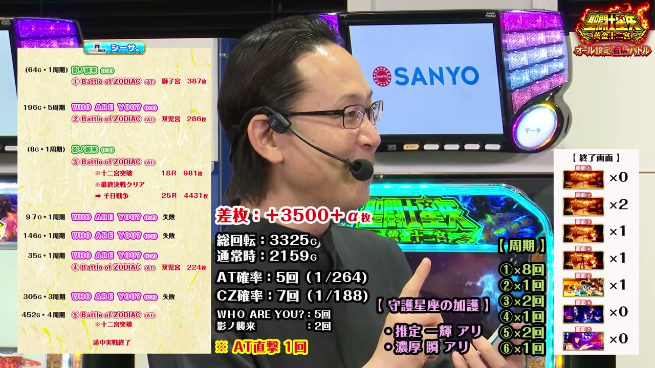 L聖闘士星矢 黄金十二宮の設定5の台のデータ